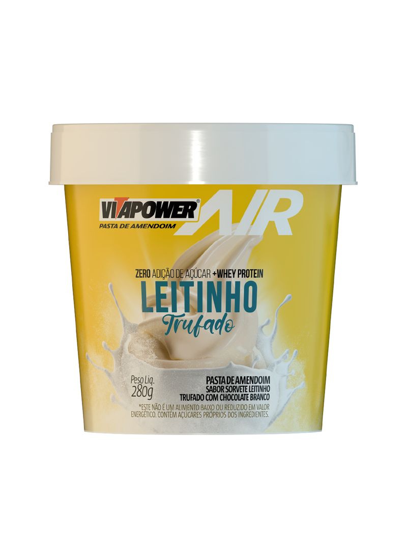Pasta de Amendoim com Whey Protein Leitinho Trufado 280g - Vitapower