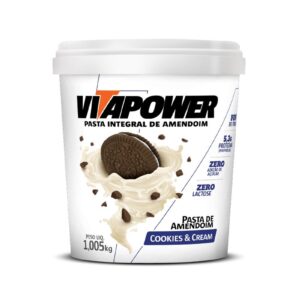 Pasta de Amendoim Gourmet Cookies e Cream 1.005g - Vitapower