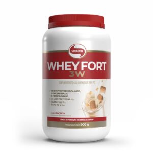 WHEY FORT® 3W: Whey Protein Isolado, Concentrado e Hidrolisado sabor Paçoca 900g