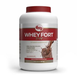 WHEY FORT® 3W: Whey Protein Isolado, Concentrado e Hidrolisado sabor Chocolate 1.800g