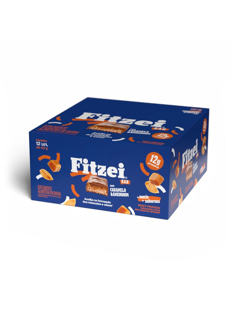 FITZEI® Bar: Display c/12 barras 40g - Caramelo e Amendoim - Imagem 2