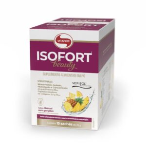 Isofort Beauty - 15 sachês 25g abacaxi c/ gengibre