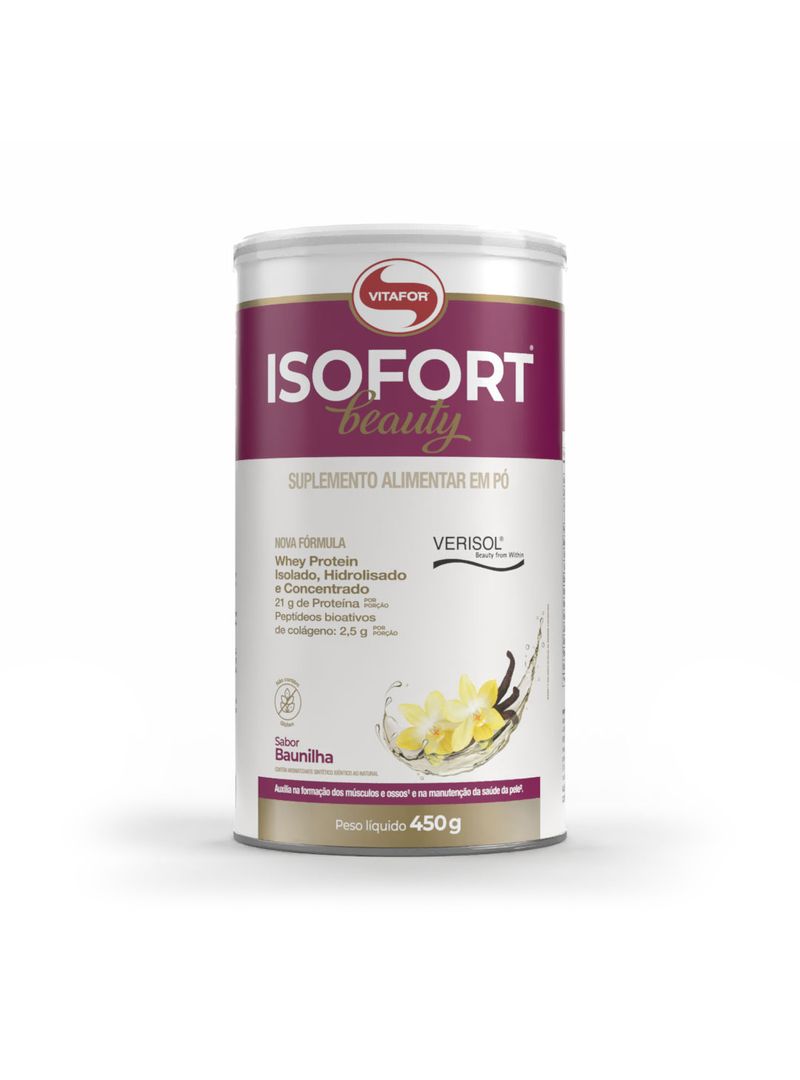 ISOFORT® BEAUTY: whey protein de sabor Baunilha 450g